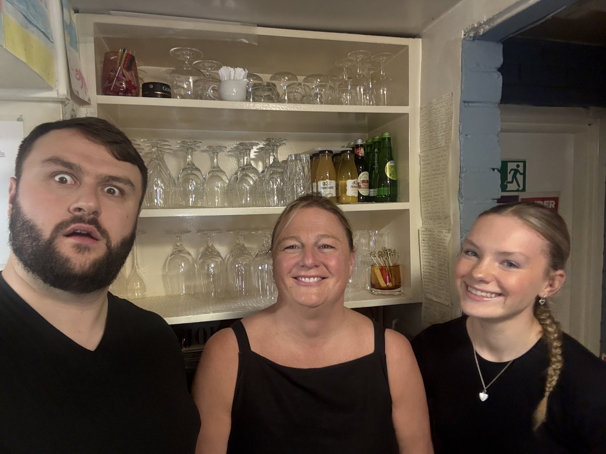 There is always one who has to pull a face! Front of house having fun tonight whilst serving with a smile…