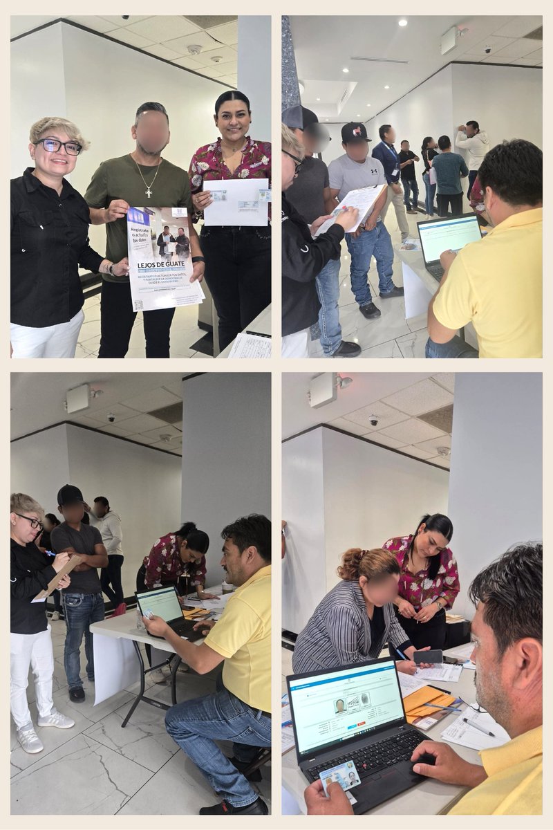 Hoy, sábado 18 de octubre de 2025, se lleva a cabo la jornada extendida con la visita de representantes del Tribunal Supremo Electoral de la República de Guatemala, en este Consulado General.
Te invitamos a acercarte para empadronarte y/o actualizar tus datos. #JornadaExtendida