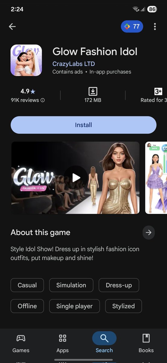 afinarara's tweet photo. @strwberriesINFJ Kak, kamu masih main game ini nggak? FYI aja krn aku baru tau bgt pas pengen download lg di hpku ternyata dia buatan 1sr4el. Udah bukan terafiliasi lagi, tapi bener2 buatan sana 😭 https://t.co/tEW5YLQUuS