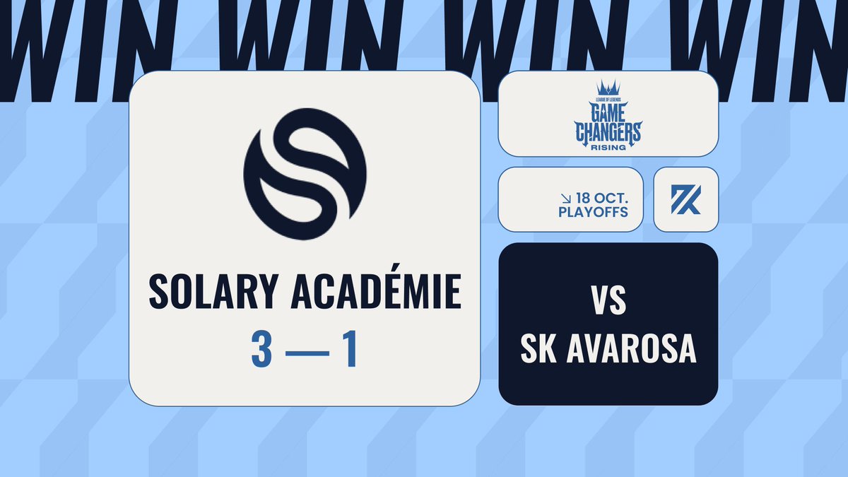 Pas de game 5 Aujourd'hui, Solary Académie 🇫🇷 était pressé de rejoindre G2 Hel 🇩🇪 en finale du lower bracket. 

Les deux équipes s'affronteront pour décider de qui ira jouer sur la scène de la Paris Games Week !