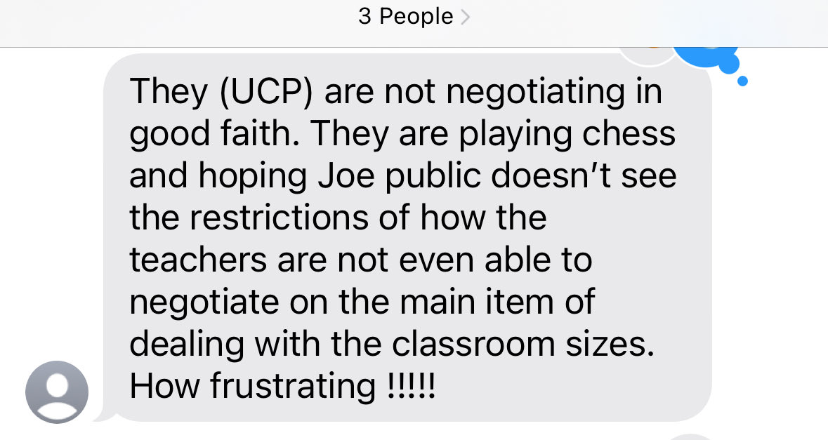 #ableg #abpoli

Whelp - my mom, a lifelong conservative and former member of the local Conservative constituency has some thoughts on Danielle Smith forcing teachers back to work. 

When you lose the seniors - you lose Alberta.

Keep pushing, Danielle.