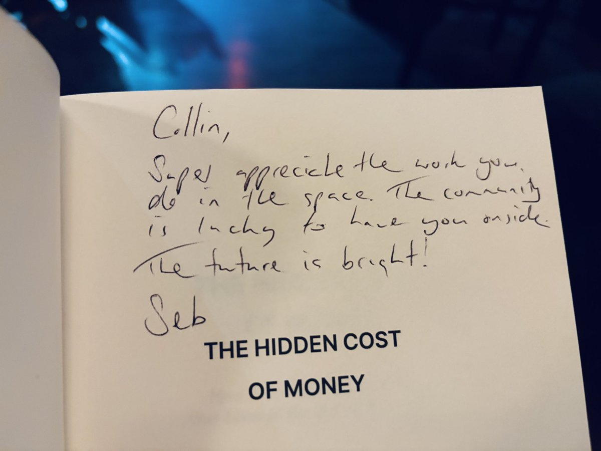 I can't wait to dig into "The Hidden Cost of Money" by, the one and only, <a href="/sebbunney/">Seb Bunney</a>.

Cheers and thank you for the kind note.