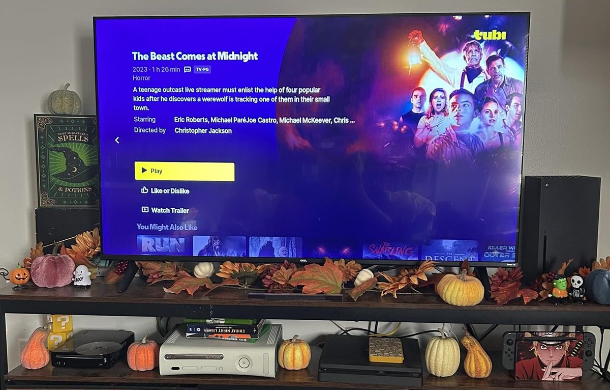 We love seeing your set ups! Keep them coming. Thanks for watching The Beast Comes at Midnight  on <a href="/Tubi/">Tubi</a> ! #Werewolf #SpookySeason #HalloweenVibes #MonsterMovie <a href="/HorrorCommunity/">HorrorShowCommunity</a>