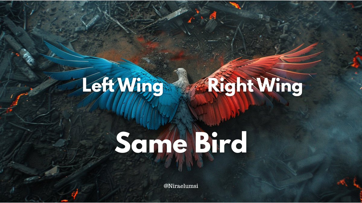 The empire wears two masks so the audience keeps clapping. When you see the puppeteer, politics ends and vision begins.