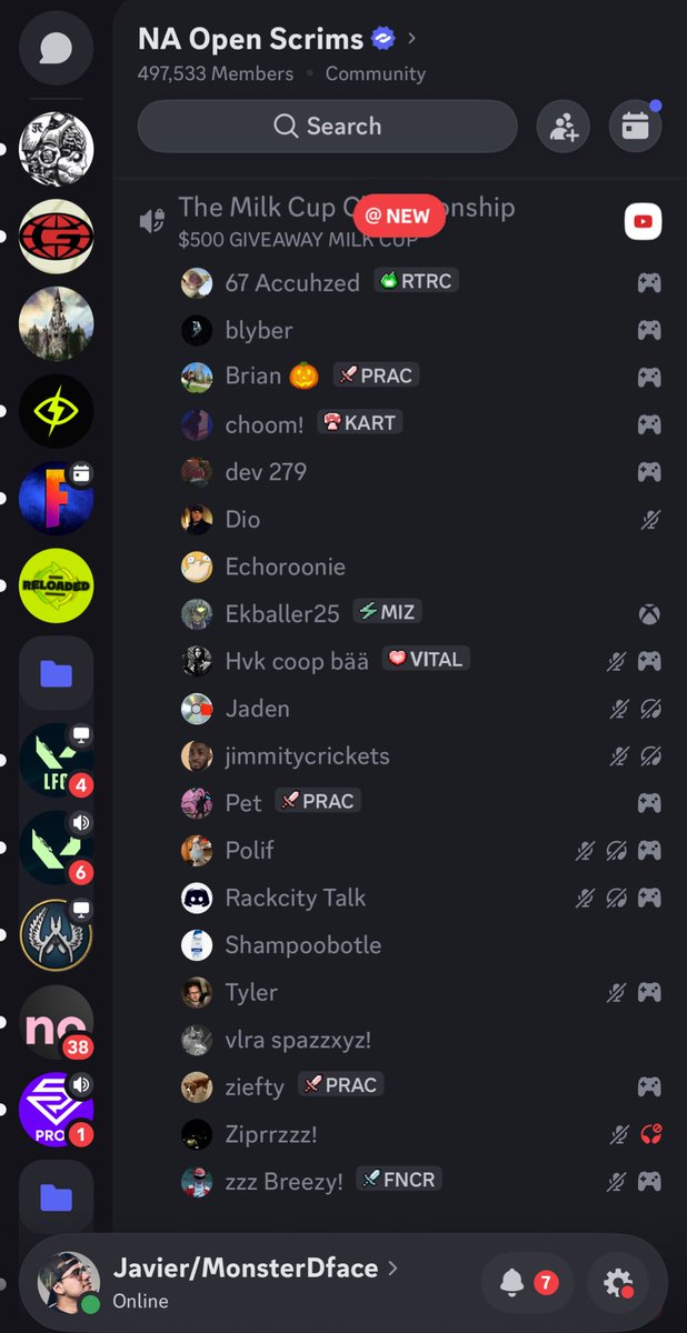 The Fortnite <a href="/GonnaNeedMilk/">Milk</a> Cup is live and our community is locked in ❤️

If you want to watch the action and join in on the chat - join our Discord <a href="/OpenScrims/">Open Scrims</a> 🔥