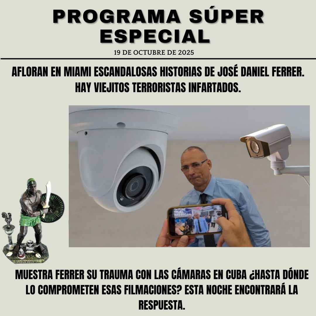 GuerreroCubano2's tweet photo. ¡Usted no se imagina lo que viene aqui! Afloran en Miami escandalosas historias de José Daniel Ferrer. Hay viejitos terroristas infartados. Muestra Ferrer su trauma con las cámaras en #Cuba ¿Hasta dónde lo comprometen esas filmaciones? Hoy en YouTube a las 10.00 PM. https://t.co/giyQsqF4a9