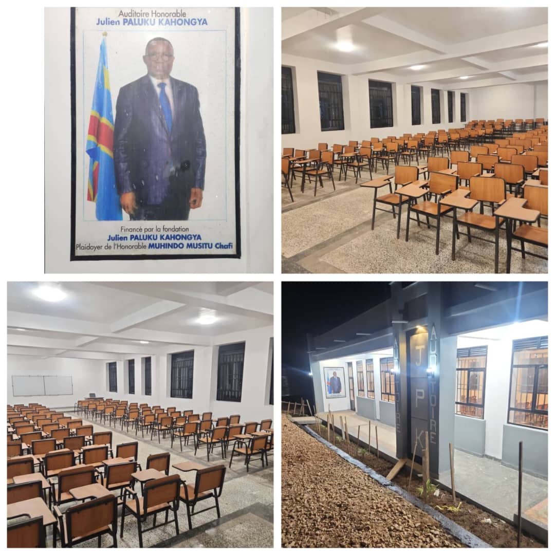 Asaph LITIMIRE AGAPE (@asaphlit) on Twitter photo #Butembo : L'auditoire <a href="/julienpalukucom/">JULIEN PALUKU</a> déjà prêt pour accueillir les étudiants. Construit à l'Université Officielle de Ruwenzori par sa #Fondation grâce au plaidoyer du député provincial #Shafi_Musitu. Un cadre idéal d'apprentissage au standard international. Félicitations. #Butembo : L'auditoire <a href="/julienpalukucom/">JULIEN PALUKU</a> déjà prêt pour accueillir les étudiants. Construit à l'Université Officielle de Ruwenzori par sa #Fondation grâce au plaidoyer du député provincial #Shafi_Musitu. Un cadre idéal d'apprentissage au standard international. Félicitations.