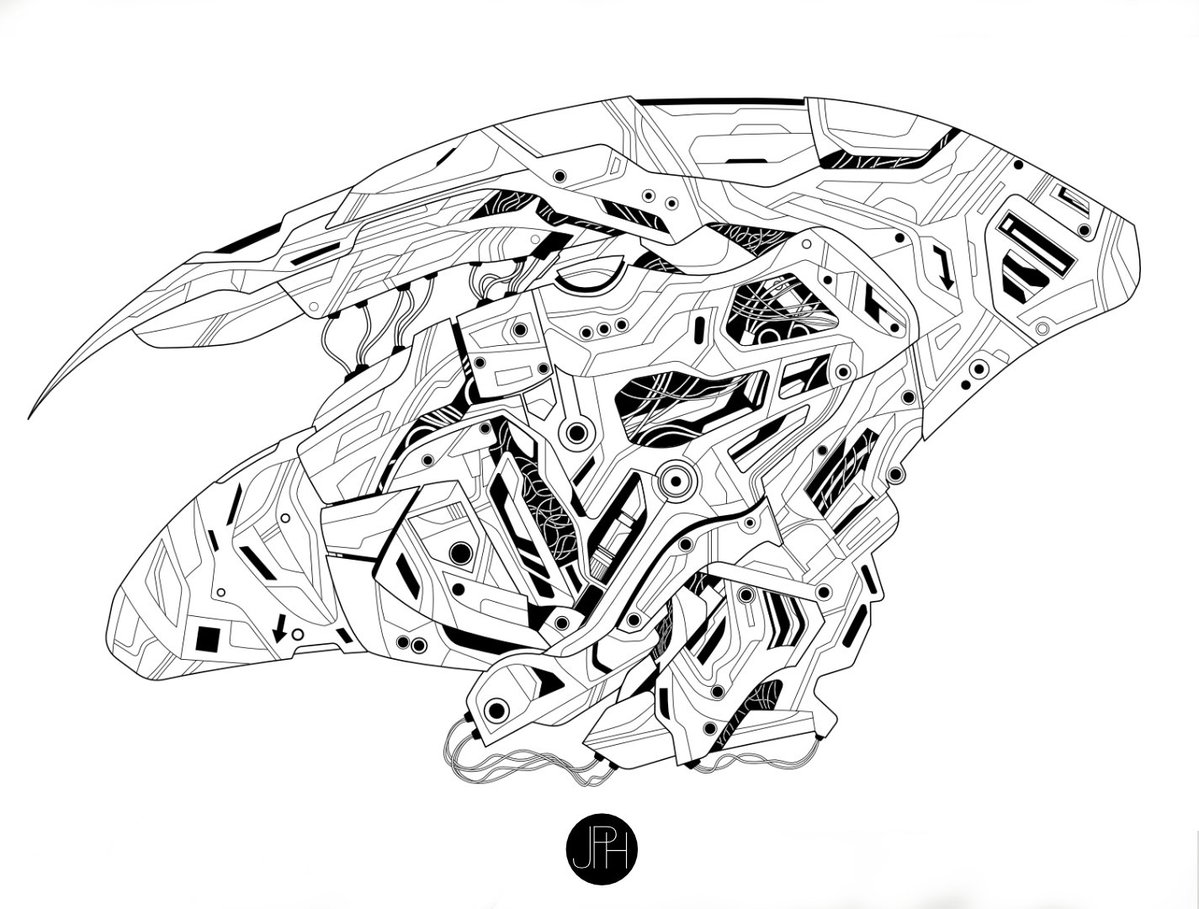 Good morning 🇫🇷
🔌Futuristic military motorbike carenage live work 
and kitbash progress🔌
No AI product - © Julien-Pierre Hanel 2025
#digitalart #lines #art #artwork