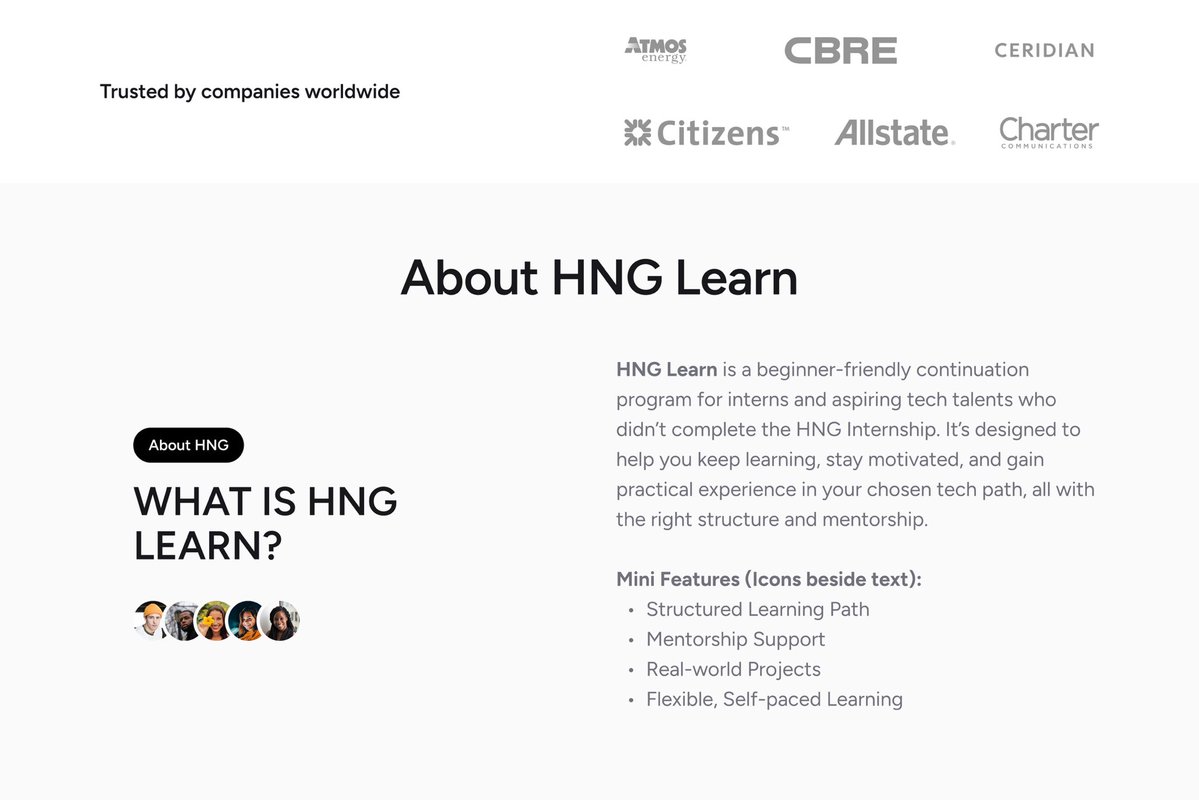 Ismaildesignss's tweet image. Designed a visually compelling E-learning landing page for HNG Tech ✨