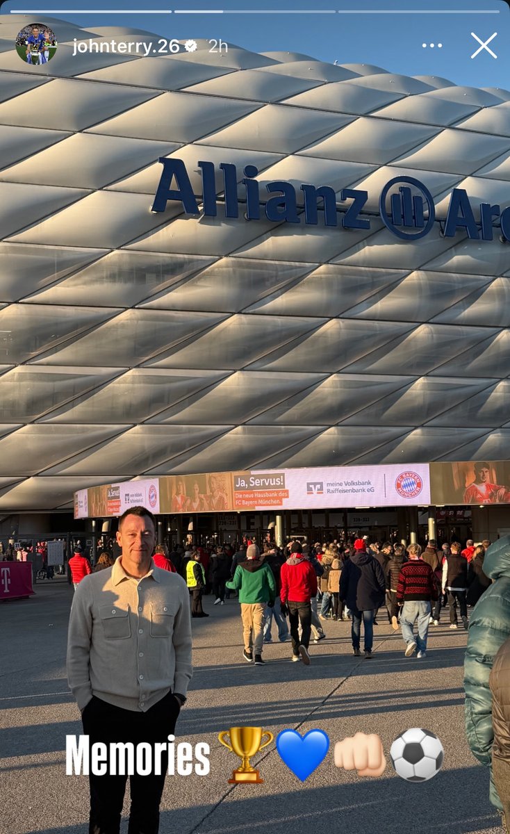 CFCDaily's tweet image. John Terry at the Allianz Arena tonight.