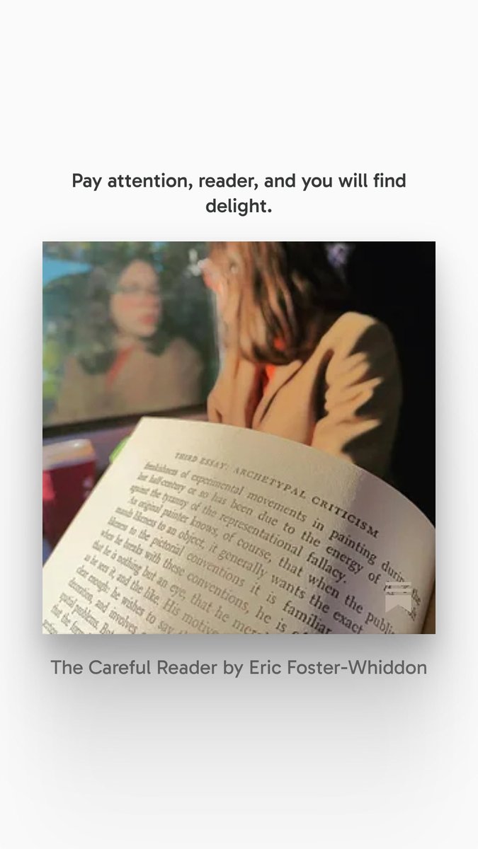 “This is an invitation to pay attention. It is an invitation to read the room, so to speak. More than I have at any time in my life, I feel the weight of the importance of careful reading.” efosterw.substack.com
