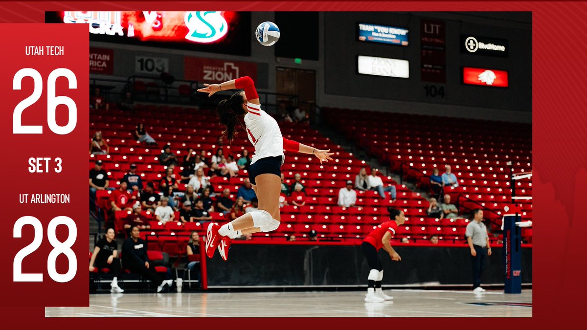 Mavericks take a back-and-forth third set.

#UtahTechBlazers 🦬 | #WACvb