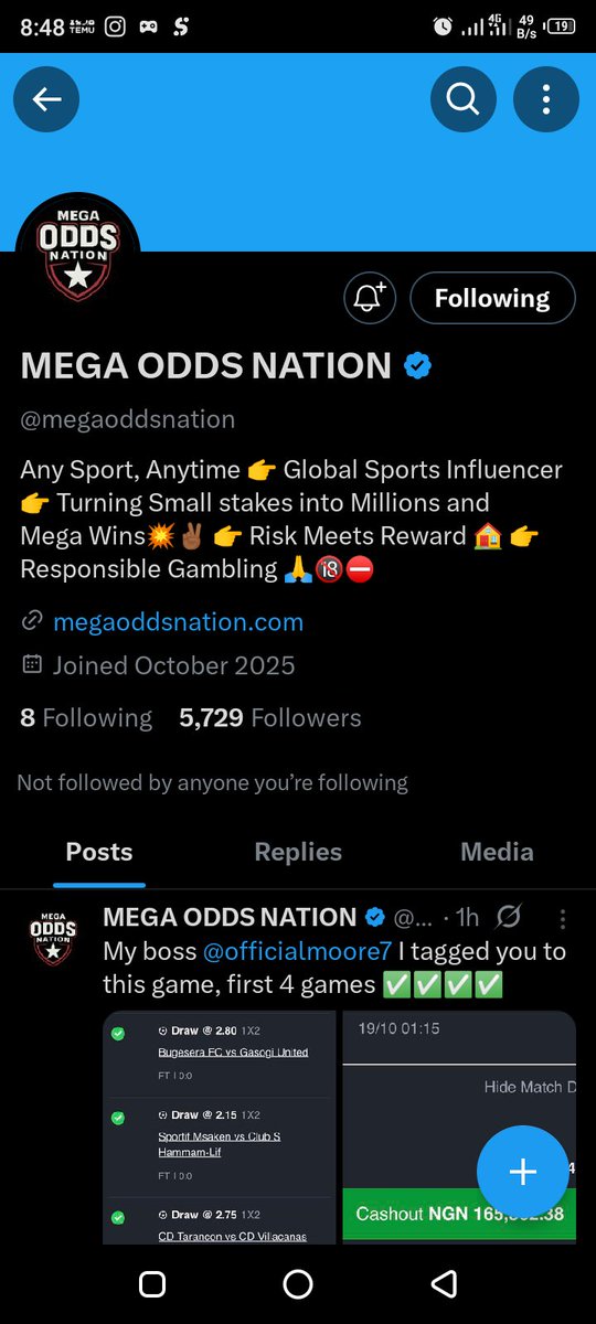 APeacefulwealth's tweet photo. @officialmoore7 @megaoddsnation 9156457366
Opay 
Akudo chinonso https://t.co/dAa3DpST35