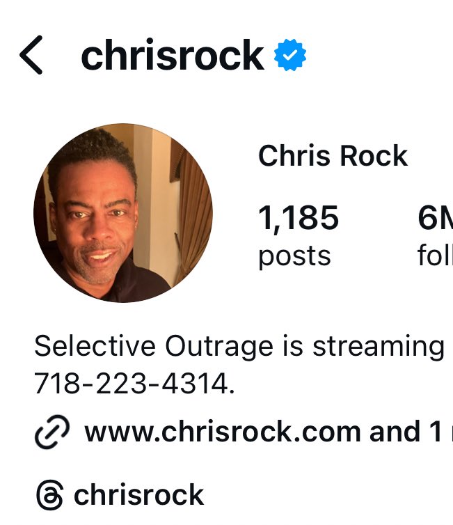 Chris rock got the ultimate old man profile pic