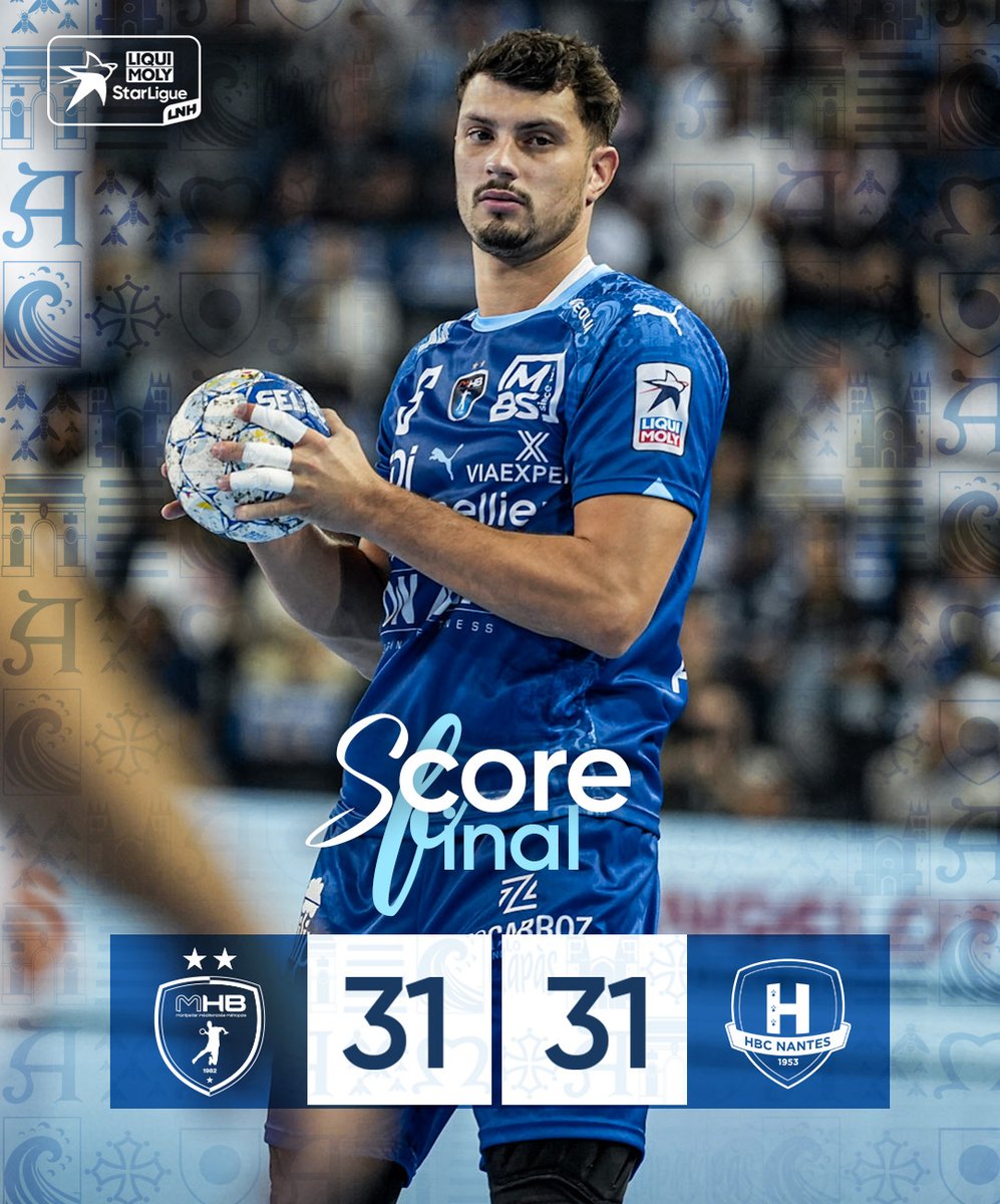 mhbofficiel's tweet image. 𝐌𝐚𝐭𝐜𝐡 𝐧𝐮𝐥 ! Le MHB et Nantes se séparent dos à dos (31-31) après un bras de fer incroyable, à la hauteur de l&apos;affiche. Kyllian villeminot s&apos;arrache à quelques secondes de la fin pour faire exploser la Sud de France Arena.