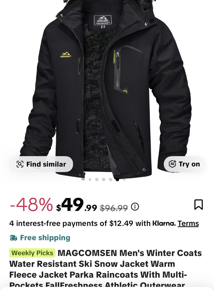 awesomettownmom's tweet image. tiktok.com/t/ZTHvNV6hxQ6X…

Conquer winter in comfort! 🏔️❄️ Men’s Ski Jacket—waterproof, fleece-lined, and loaded with pockets. Perfect for snow, rain, or everyday warmth. 48% off—just $49.99 with free shipping!
#wintercoat #parka #skijacket #winterjacket #skiwear #skifashion