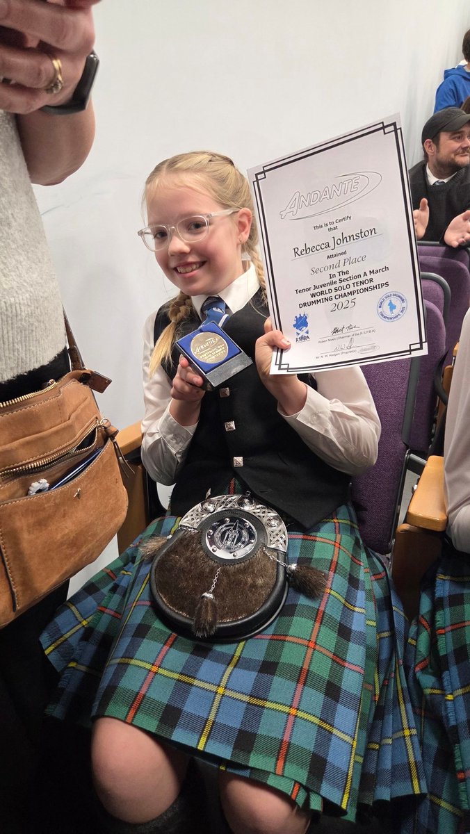 davej070876's tweet photo. 2nd Place Juvenile A, for this wee hero, at today's #RSPBA World Pipe Band Solo Championships. @KilbarchanPB https://t.co/v8yaO52uch