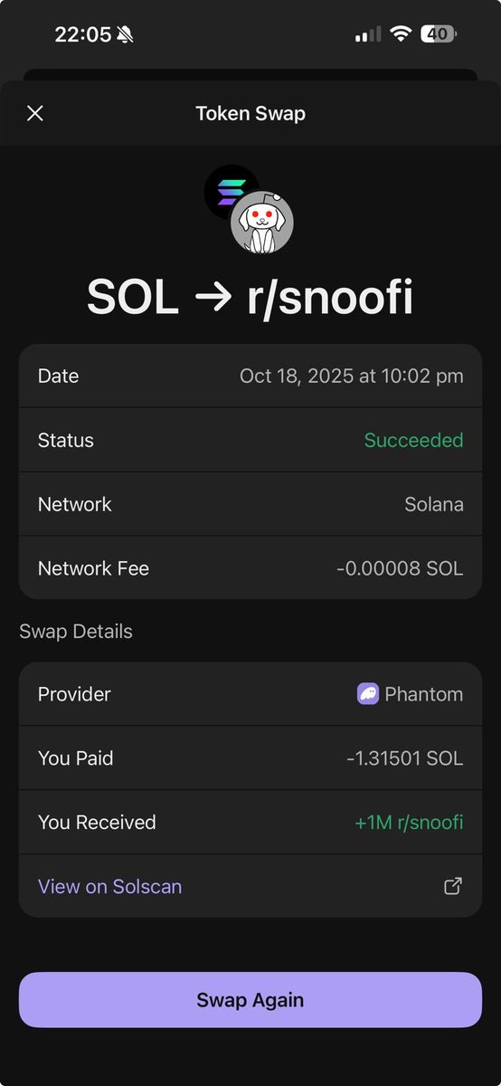 Added 1M $snoofi to my bag to celebrate and help pump it for real. Let’s go r/higher and break all resistances
