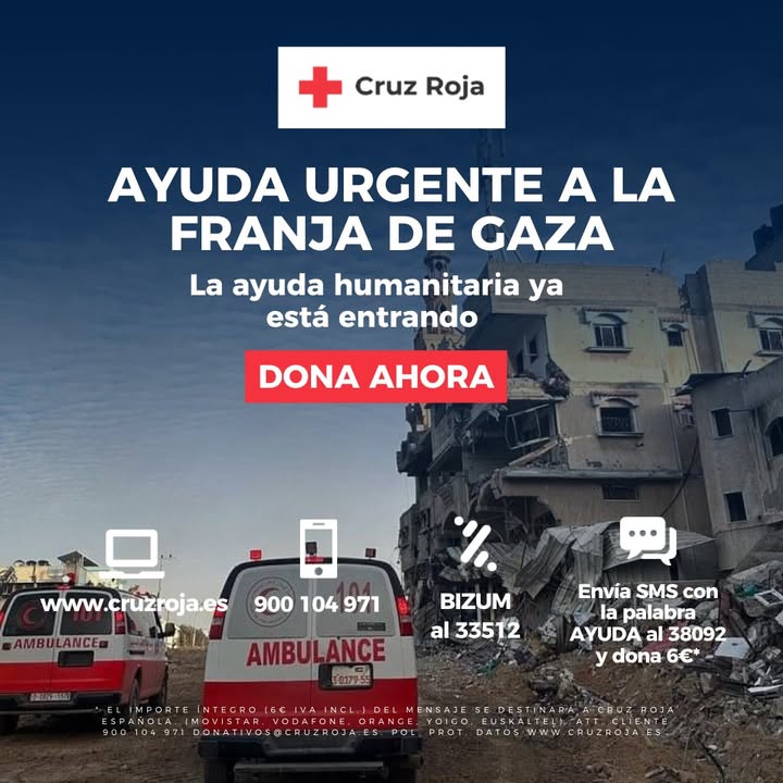 La ayuda humanitaria vuelve a entrar en Gaza. 
Necesitamos tu apoyo urgente. Colabora. 
ow.ly/8Mvy50XcTzr