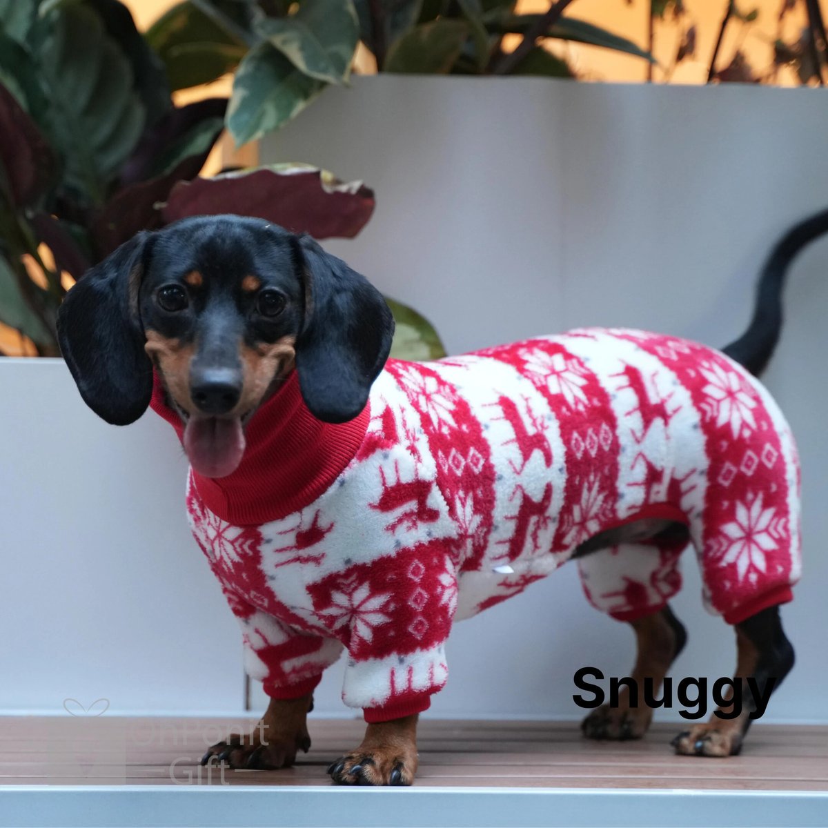 Christmas Fleece Sausage Dog Sweater – Warm Winter Outfit for Dachshund ...