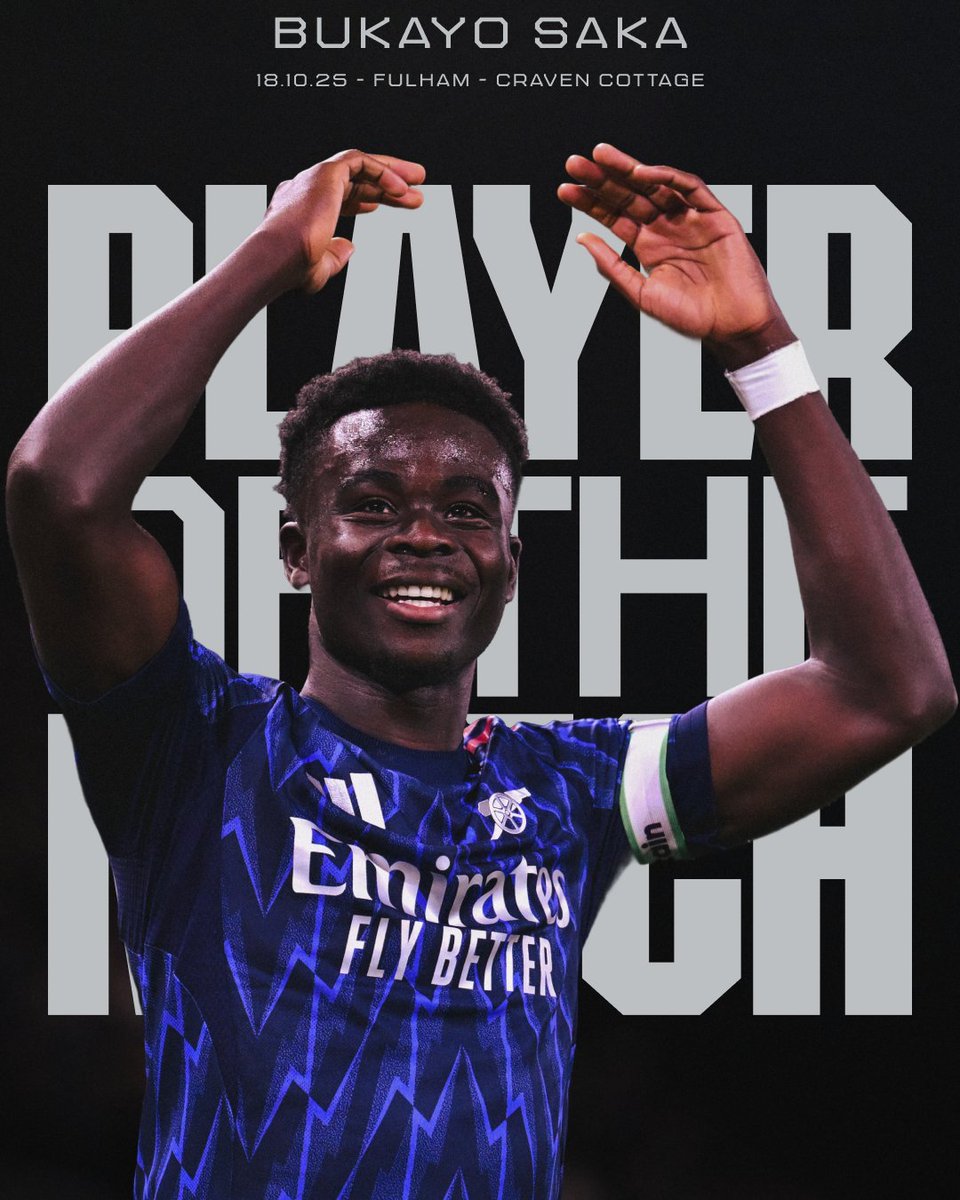 Another star turn from our number 7 🌟

Last night's Player of the Match as voted by you: Bukayo Saka 👏