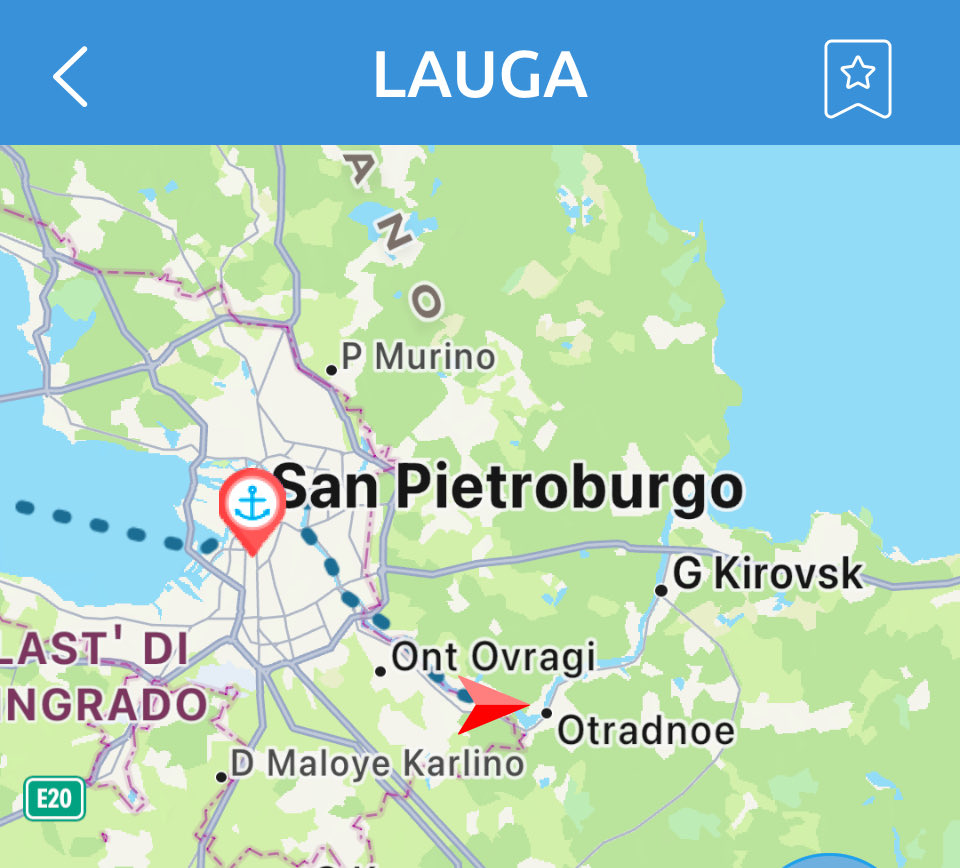 RFNOSBlog's tweet image. The general cargo vessel *LAUGA* (IMO 9111060) is en route from St. Petersburg to the North Sea via inland waterways. Likely intent: reduced exposure to Western ISR and maritime tracking.