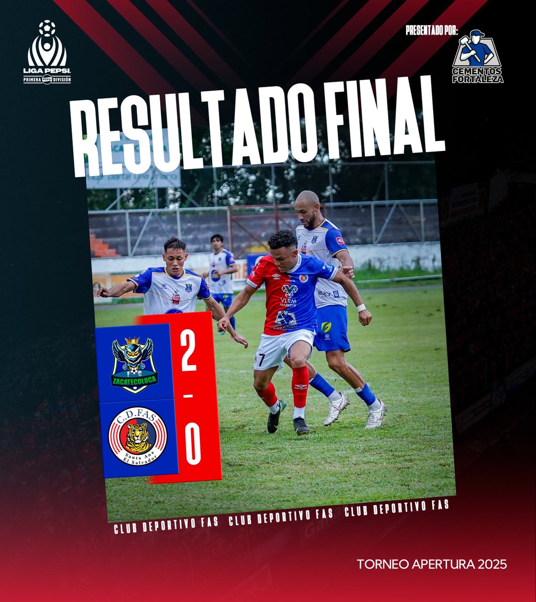 CDeportivoFAS's tweet photo. 🔚 FINAL DEL PARTIDO 

#CDFAS #AP2025 #Tigrillos #LMF https://t.co/0CseJHEq04