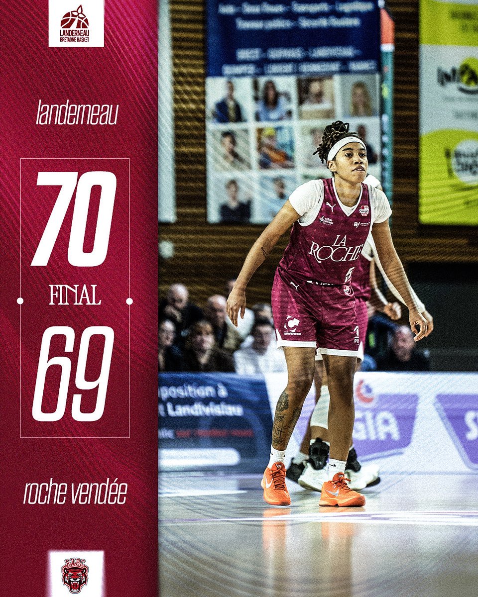 Les Yonnaises tombent face à l’intensité des bretonnes en deuxième-mi temps, c’est la deuxième défaite d’un petit point d’écart.. ❌