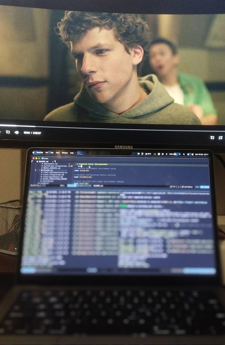 enkambale's tweet photo. Building @AtlasiumHQ on a Saturday night while rewatching The Social Network for the umpteenth time for an extra kick of motivation 🚀 https://t.co/sk6MiFC5wn