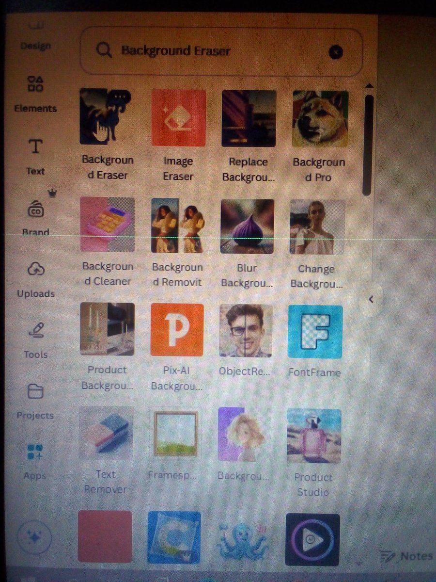 mmoyinn's tweet image. On the left side of the app, scroll through the icons. Click on "Apps," and a search bar will appear. Type "Background Remover" and click on it to upload the pictures.
You are welcome 🫂