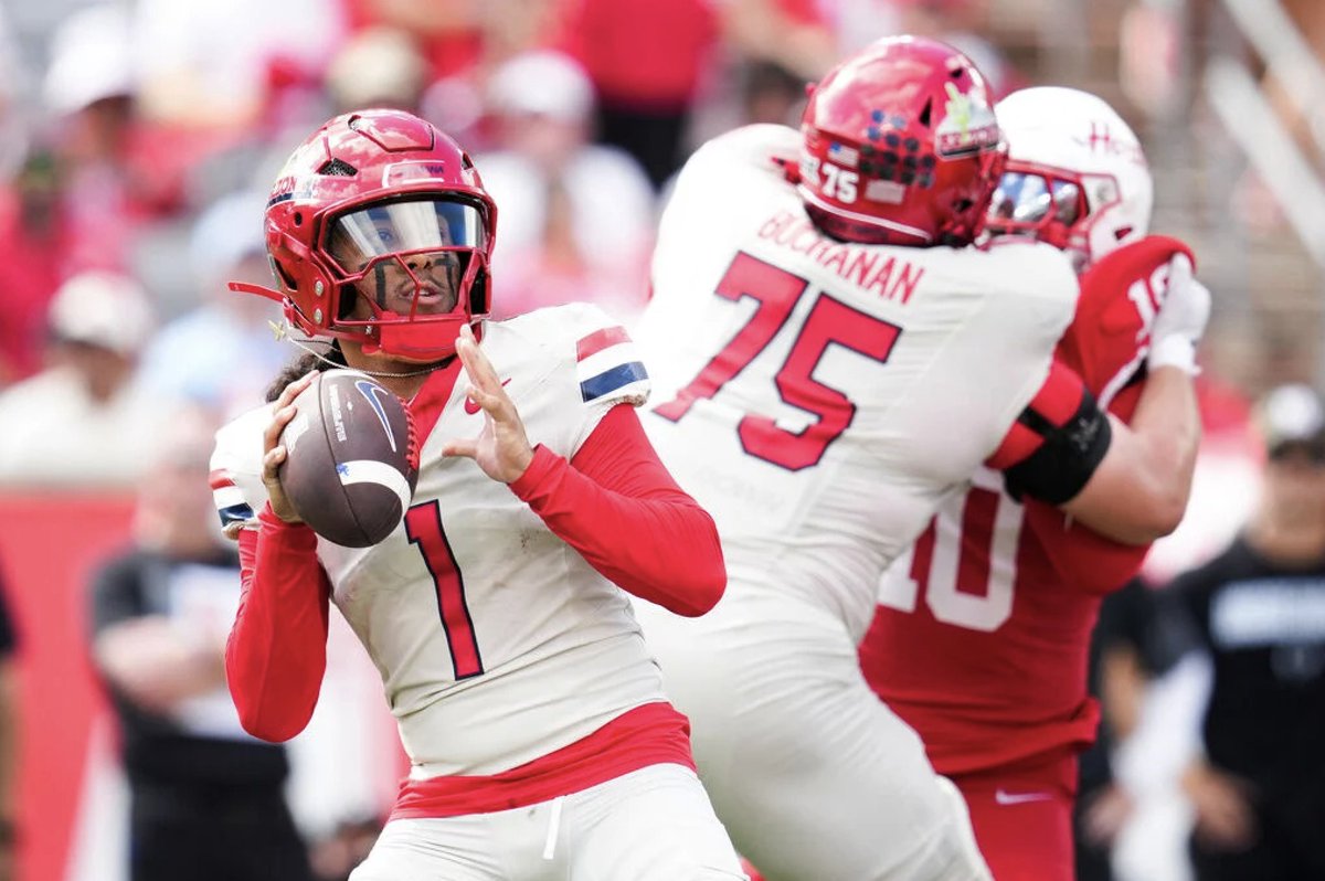 Noah Fifita's 92.3% completion rate is the third-best for a college quarterback on the road since 1996. Only two quarterbacks ahead of Fifita are Sean Renfree and Jameis Winston. 

Just behind Fifita at No. 6 is ... Seth Doege.