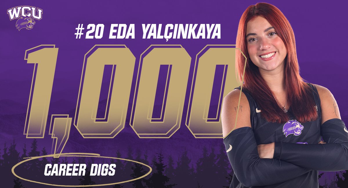 CatamountVB's tweet photo. With her fifth dig of this afternoon's action, junior Eda Yalçinkaya has just reached the 1,000 dig milestone in her Catamount career. Congratulations Eda!!! #CatamountCountry https://t.co/Dp1VVsqBIR