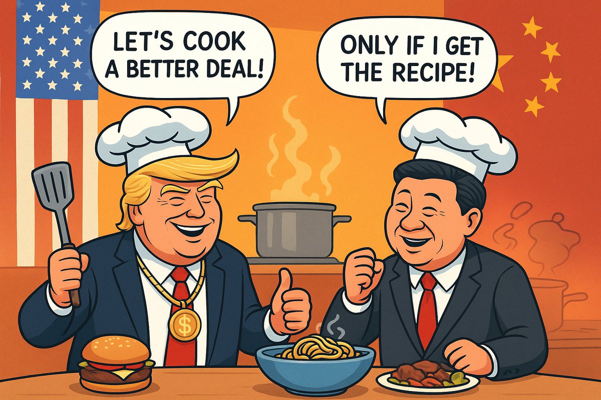 Alijalali173682's tweet photo. π₯ Breaking News!
Trump Chef meets Xi Jinping for a βtastyβ trade talk! ππ€
Looks like even global deals canβt resist the flavor of Trump Chef! π
π https://t.co/21k7xGuHcu
ππ¬https://t.co/HHaVV8952N
#TrumpChef #CryptoNews #TradeTalks #Solana #CryptoHumor
@realDonaldTrump https://t.co/KHNWS74dGv