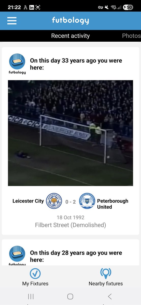 Happier times, 33 years ago today, Tony Philiskirk curler, and lots of coins the Lesta fans kindly threw at us! #pufc