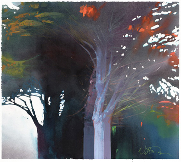 Watercolor and gouache.