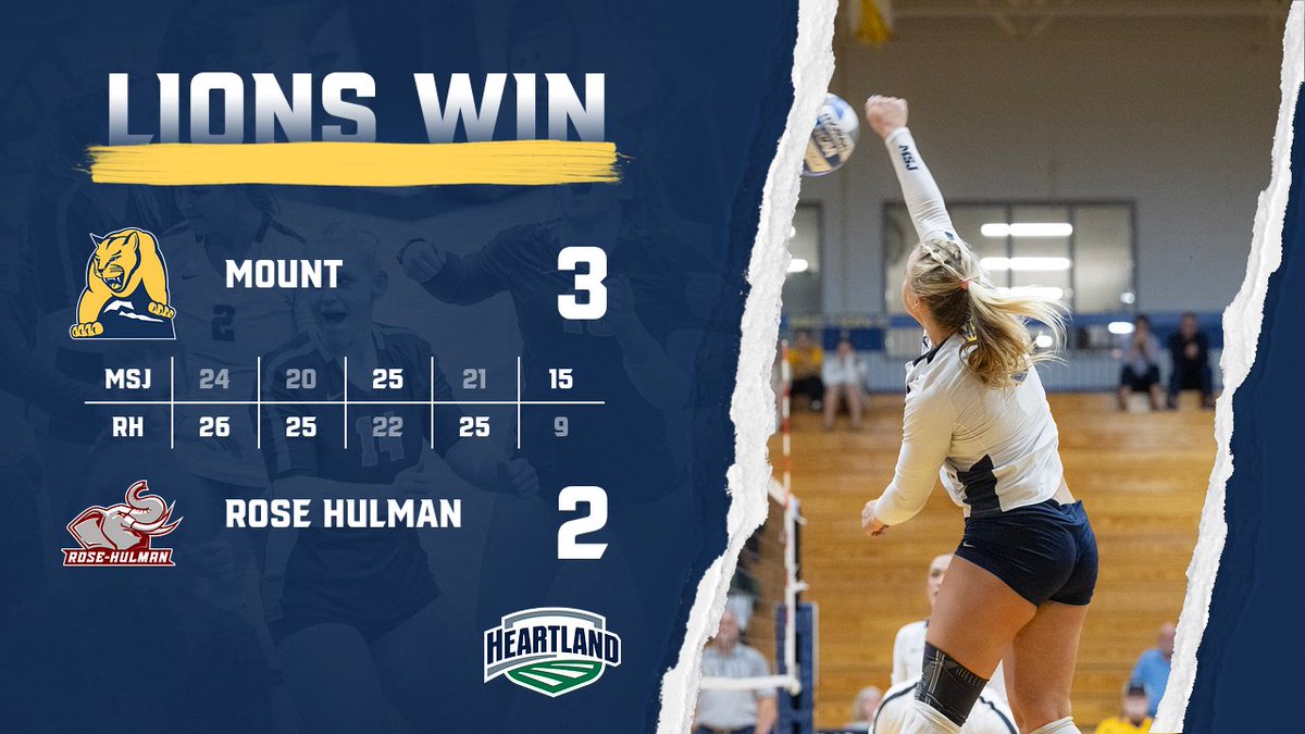 FINAL | Women's Volleyball gets a HUGE <a href="/HCACDIII/">Heartland Collegiate Athletic Conference</a> win over Rose-Hulman at home today!