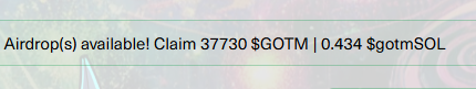 This is what I have been Talking about GYG get some $gotm.... This is the Airdrop I just Recieved for being a Gainz NFT holder !!!! Tell me another Solana Project That Gives out this Type of constant Drop to Holders ??? GYG