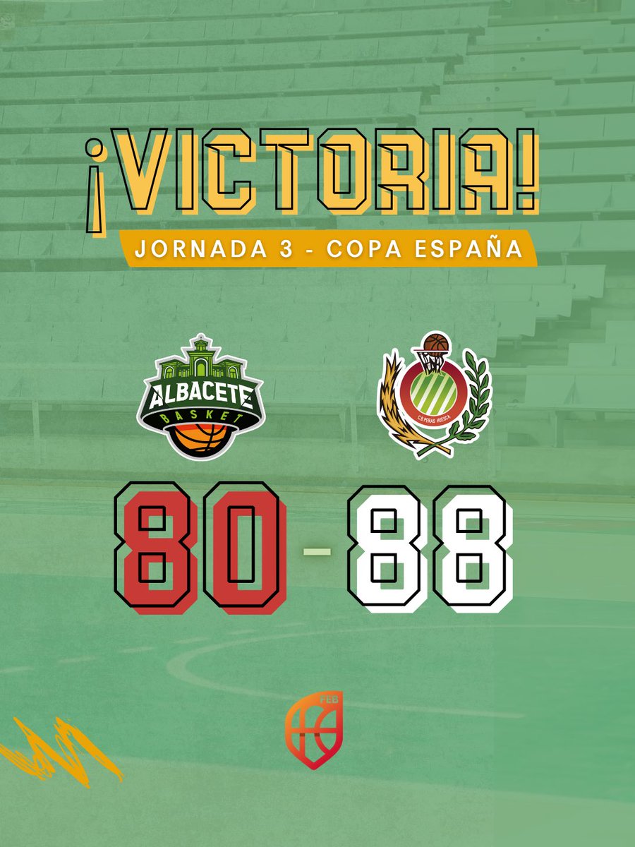🏀 Victoria 80-88🏀

💪🏻Triunfo muy merecido de Lobe Huesca La Magia en una cancha muy difícil.

⚔️Ganamos con nuestras armas: intensidad y juego.🔥

🤍💚Felicidades, equipo.

#lobehuescalamagia #baloncestohuesca #Jornada3 #SegundaFEB #Clubbaloncestopeñas