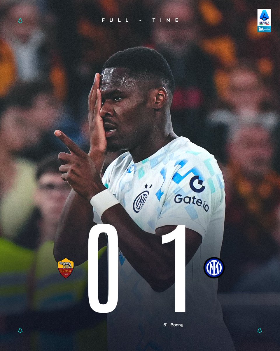 Decide il gol di Bonny: vince l'Inter a Roma! ⚫️🔵
#RomaInter