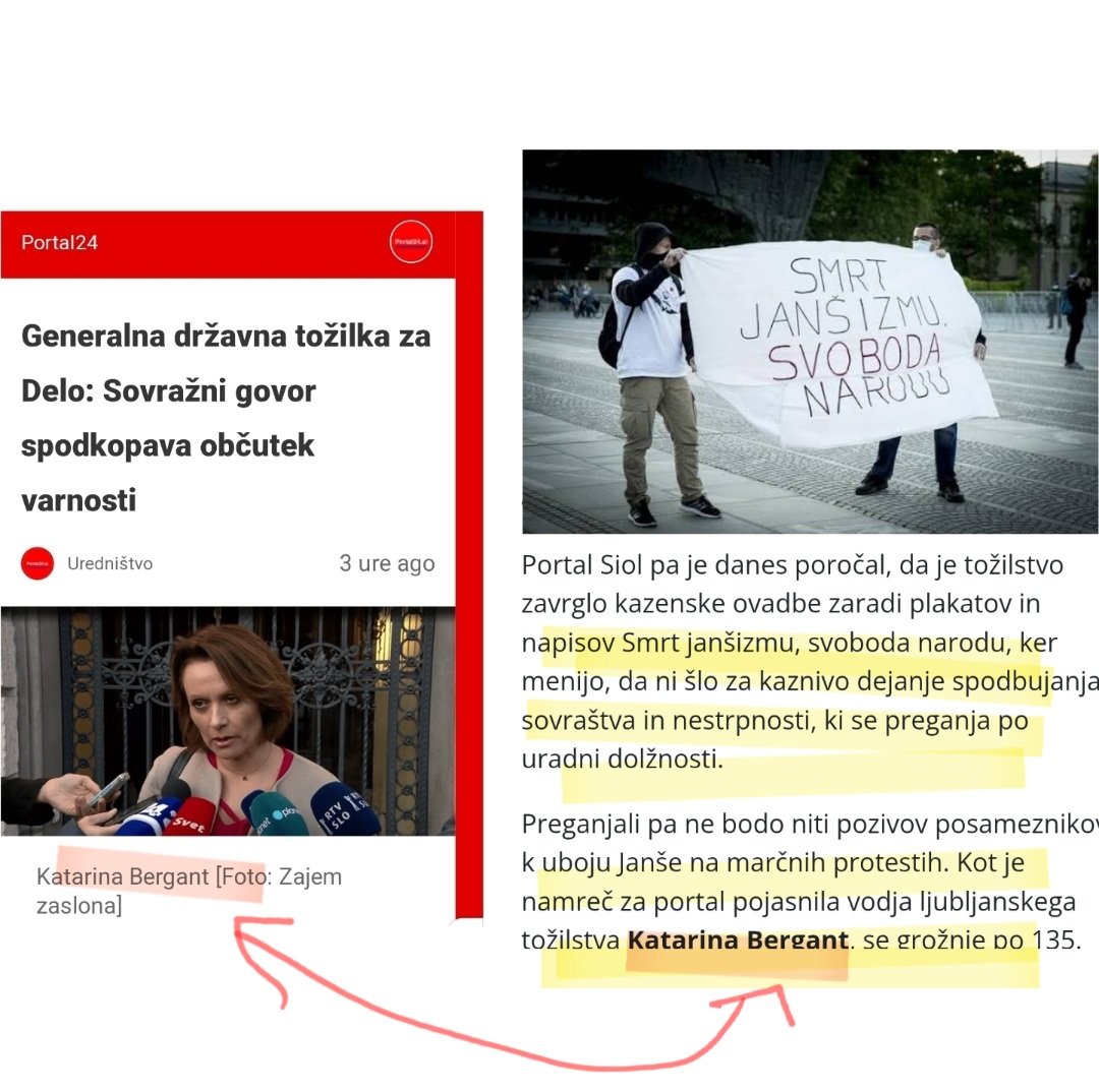 Gre tu za ISTO Katarino Bergant, ki je kot vodja ljubljanskega tožilstva povedala, da ne bodo preganjali pozivov k uboju <a href="/JJansaSDS/">Janez Janša</a>? Ker ne gre za kaznivo dejanje spodbujanja sovraštva in nestrpnosti, ki se preganja po uradni dolžnosti? Je to ISTA Katarina Bergant?