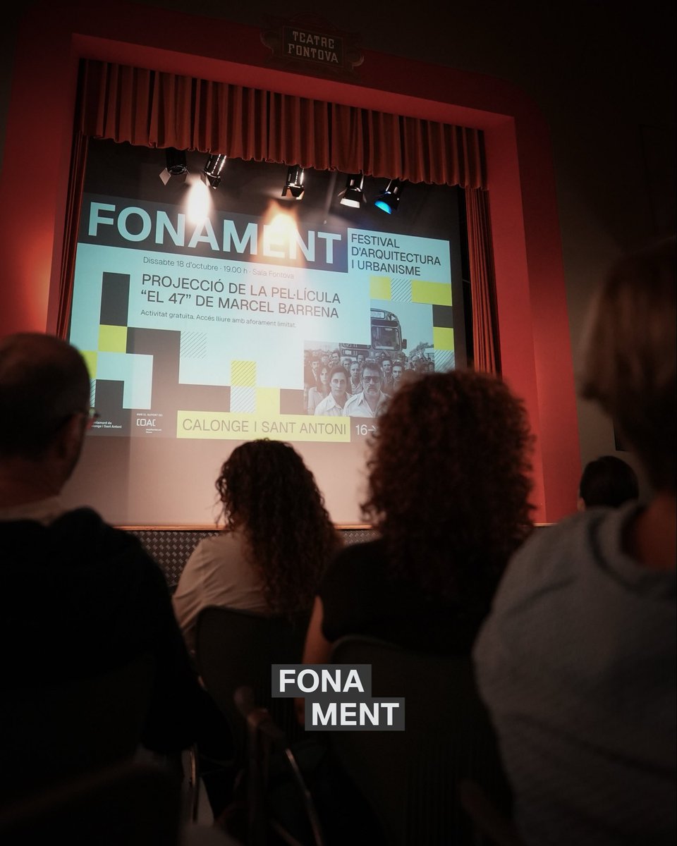 fonamentfest's tweet photo. La sala Fontova ha acollit la projecció de la pel•lícula "El 47" de Marcel Barrena. 

#fonamentfestival #arquitectura #urbanisme #calongeisantantoni #empordà #costabrava #girona #catalunyaexperience https://t.co/CbweMzsD05