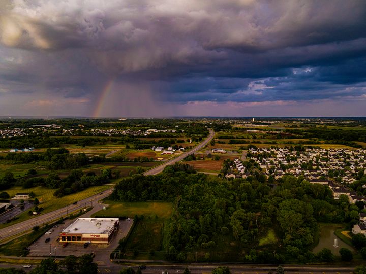 drddronemedia's tweet image. Art of the Day! "Rainbow after the Rain Aerial". Buy at: ArtPal.com/imagesdrd?i=15…
