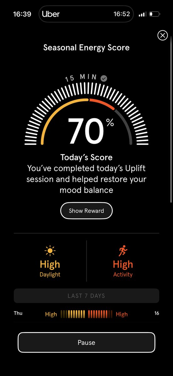 Really feeling this ⁦<a href="/EndelSound/">Endel</a>⁩’s new Uplift feature. Maybe I’ll finally have a salve for SAD.
