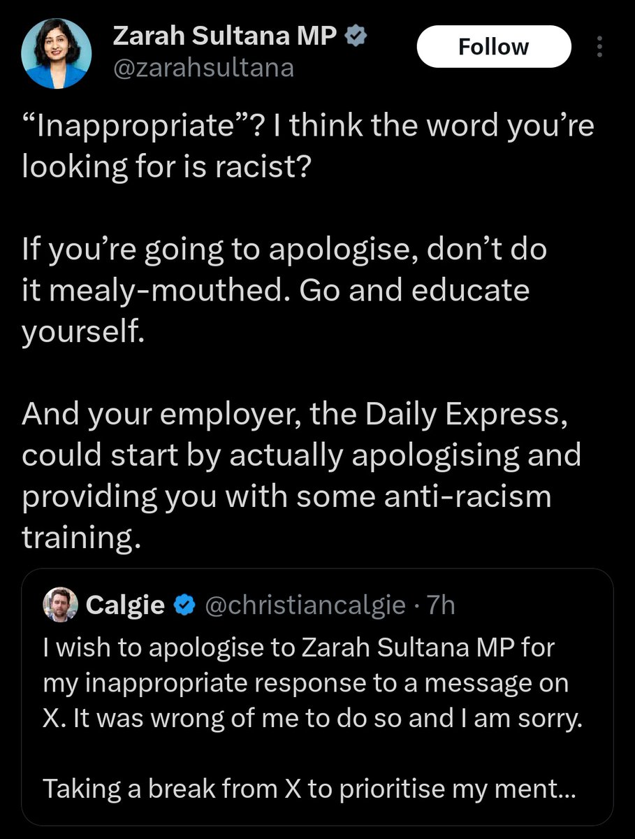 They don’t want your apologies; they want to destroy your will to resist them.

Never apologise. Especially not to someone who is so emotionally balanced that they are equally outraged by threats of deportation as they are at seeing their face on a box of raisins.