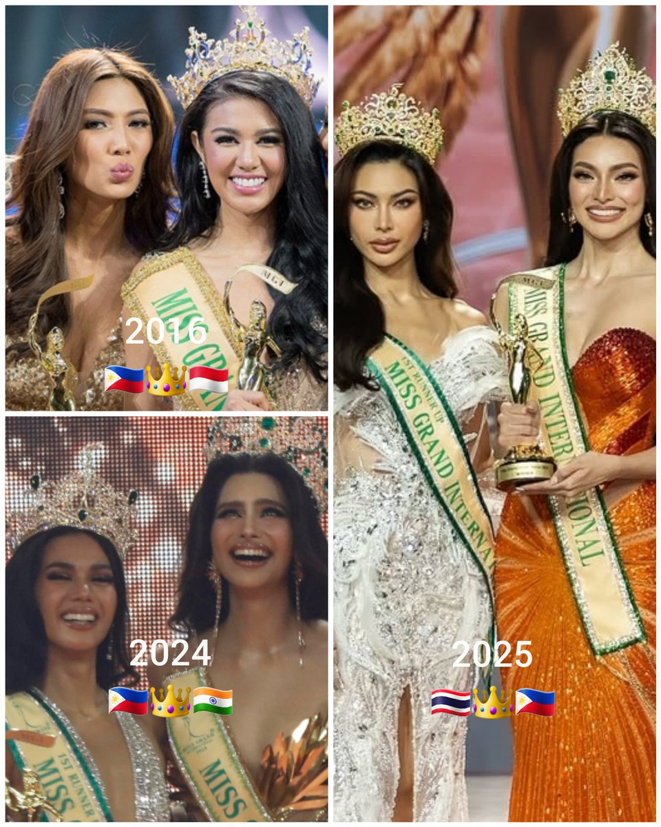 3 veces se ha dado un top 2 asiático con Filipinas como protagonista y logrando revancha con back to back incluido. 👑✨️
#missgrandinternational2025 
#MissGrandInternational 
#MissGrandPhilippines 
#Philippines
