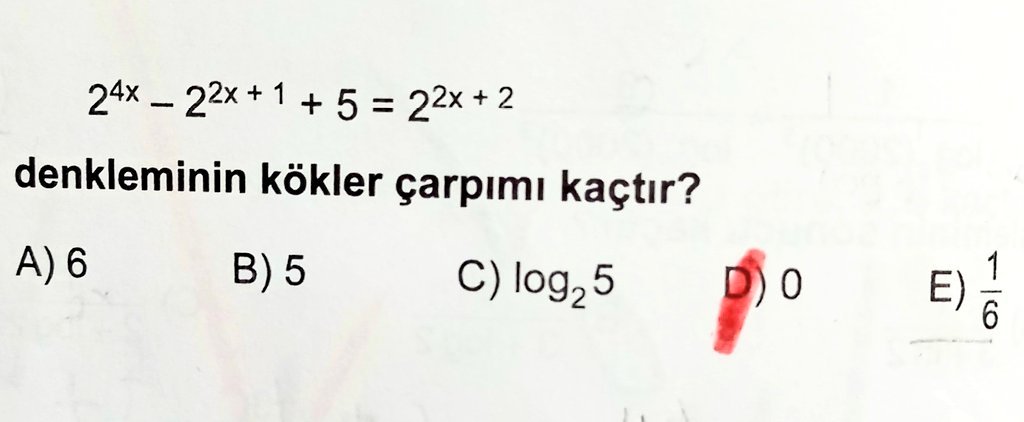 berfinmathh's tweet image. Find the product of the x values ​​that satisfy the given equation.
#math