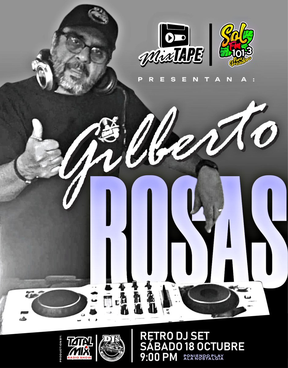 SolFmAtlixco's tweet photo. 🔥¡La nostalgia se prende en #SOLFM!🔥
Este 18 de octubre a las 9:00 PM, prepárate para un viaje en el tiempo con el RETRO DJ SET de #GilbertoRosas, presentado por Total Mix y DJs Community Puebla para SOL FM 101.3 🎶
👉 Conducción y el primer DJ set de #JesúsPiedrasDJ 🪩💿 https://t.co/CcehIsjrg2