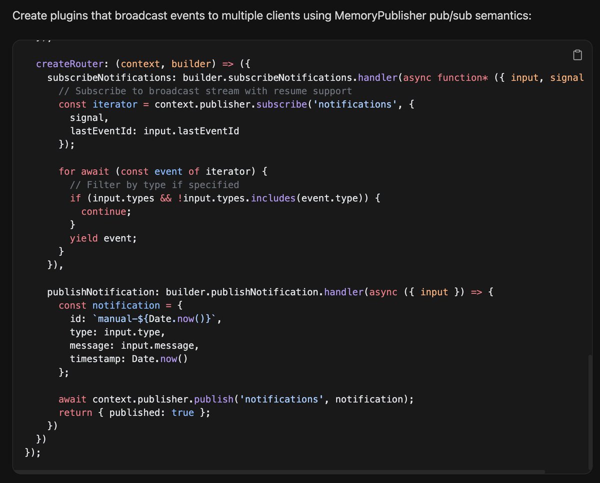 Easy pub-sub as a plugin