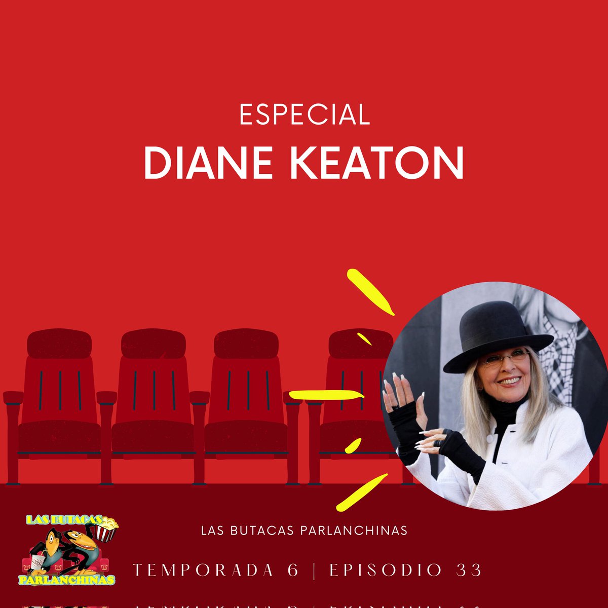 🕊[DISPONIBLE] En nuestras plataformas digitales 

▶️: youtube.com/live/X5m_Eojth…
🎧: spotify.link/CtUqApCIzXb 

📌Especial #DianeKeaton 
📌Saga terror: #VHS 

#Podcast #Chile #Cine #Humor