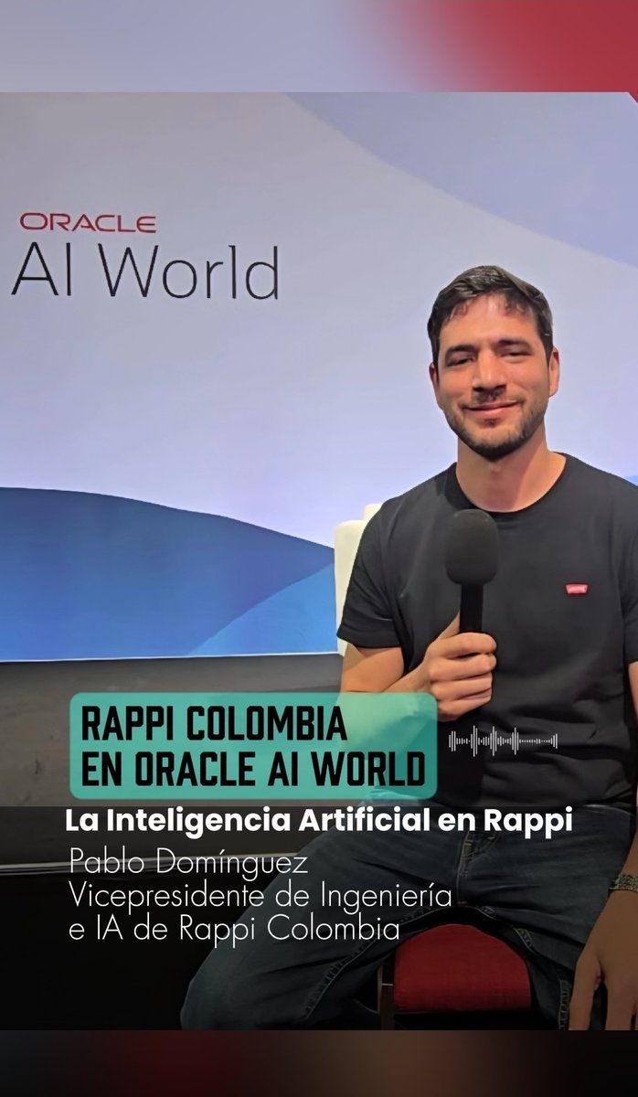 AndreCardonaL's tweet image. @RappiColombia estuvo en el Oracle Al World en Las Vegas. Hablaron como han implementado la IA de @Oracle en su plataforma.
instagram.com/reel/DP9jtMxDt…
@OracleLatam #Hiperdata #ConectadosFM